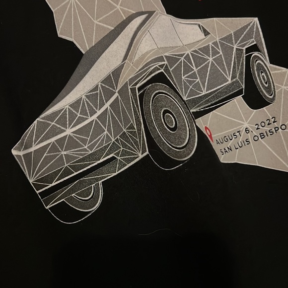 Tesla Owners Ca. Takeover San Luis Obispo Soft Style Tri-Blend Cyber Truck Tee! - Picture 7 of 9